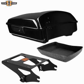 8tp004 Custom Chrome 10.7 Inch Chopped Pack Trunk Mounting Rack Fit For Harley Tour Pak Touring 2014-up