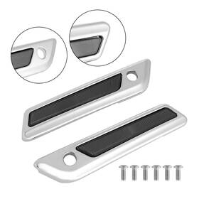 M502-063-d Darupsun Luggage Saddlebag Latch Cover Lid Chrome Gray For Touring Road Glide King 14-23