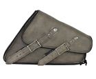 Ddc86 Dl Left Sided Brown Leather Swing Arm Solo Motorcycle Bag