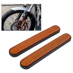 Dictorcoltd 550748637339 2pcs Universal Front Rear Fork Leg Reflective Reflector Sticker For Harley