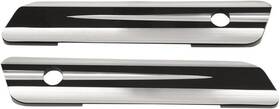 173985 Drag Specialties Hinge Covers Black/chrome Harley Davidson