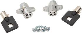 174042 Drag Specialties Saddlebag Lock Kit Chrome Harley Davidson