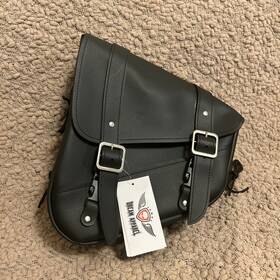 C-sab7095-l Dream Apparel Motorcycle Swingarm Bag With Black Synthetic Leather Swing Arm