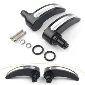 Dreamhighhus 550729442839 Cut Race Saddlebag Lid Lifter Black Fit Harley Touring Road King 2014-2018 2pcs