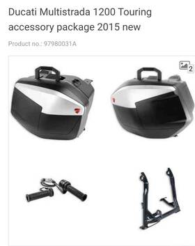 97980031a Ducati Multistrada 1200 Touring Accessory Package 2015 New