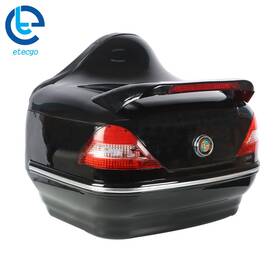 499123 Etecgo Motorcycle Trunk Luggage Box Tour Pak For Honda Yamaha With Tail Light 28l New