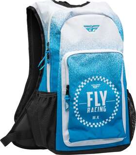 28-5074 Fly Racing Jump Pack Backpack - 18 Inch H X 14 W 6 D Blue/white