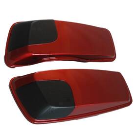 Cs3-frp Friday #tusxiyusan 5x7 Inch Saddlebag Speaker Lids For Harley Touring Glide 2014-2021 Fire Red Pearl
