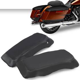 Alo336699 G-plus Fit For 2014-2023 Harley Touring Flh Flt Model Saddlebag Lid Cover Leather Black