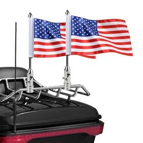 Gdcreestar 686082822800 2 Pack Motorcycle Flag Pole Fold Down 90 And American Flagpo