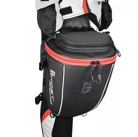 Gr-cwb06 Ghost Racing Pu Leather Motorcycle Tail Bag Rear Seat Storage Saddle Backpack Used