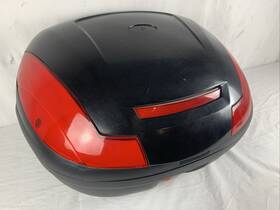 139960 Givi 8019606102560 E470 Simply Iii Universal Black Non-embossed Top Case With Red Reflectors