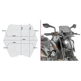 A7708 Givi Windshield Specific Low Smoke For Ktm