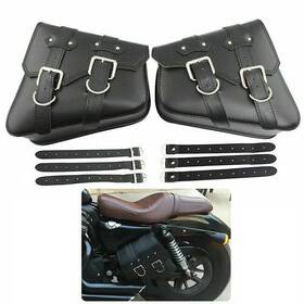 Gg2373975e Globegarage Motorcycle Pu Leather Luggage Tool Saddlebag Saddle Bags For Sportster 883 Dyna