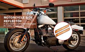 Gzyf 211000177375 2pc Amber Front Fork Leg Reflector For Harley Dyna Super Glide Lower Sliders