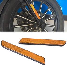 Gzyf 469531151733 Motorcycle Front Fork Leg Reflectors L&r For Harley Lower Slider Super Glide