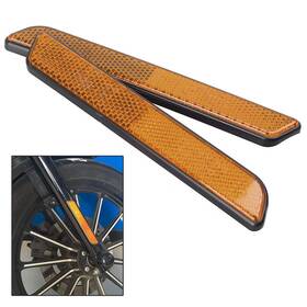 Gzyf 550736577548 2pcs Front Fork Leg Reflectors L&r For Harley All Lower Legs Slider 135mm 20mm