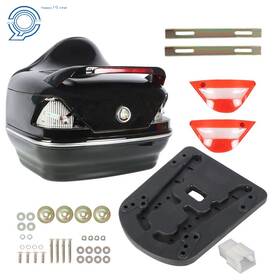 Hp65103 Happy19star Motorcycle Trunk Larger Heavy Duty Luggage Tour Pack Box Case With Tail Light 28l