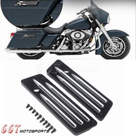 Lk-1041-bk Hard Saddlebag Latch Cover For Harley Touring Street Glide Flh Flt 1993-2013