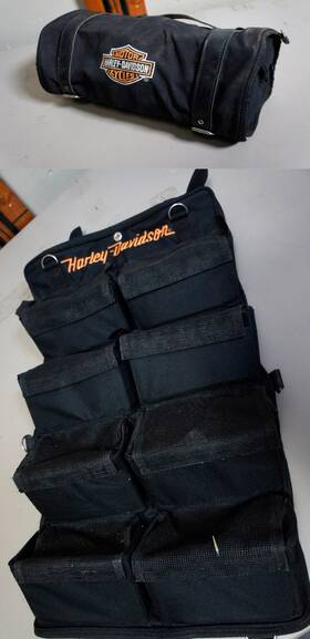 Harley Davidson 4545412145458 Rigid Roll Up Bag Tour Pak Tool Travel Pack Luggage Hd