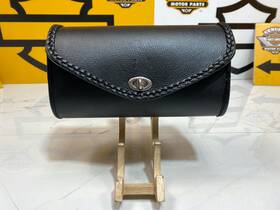 46325 Harley-davidson Honda Yamaha Leather Windshield Sissy Bar Fork Tool Bag Pouch