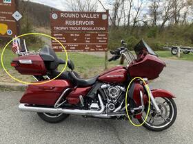 53000399dzt Harley-davidson Genuine Touring 14-up King Tour Pak And Fairing Lowers Velocity Red Sunglo