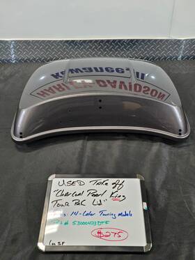 53000423dtf Harley-davidson Used Take Off Charcoal Pearl King Tour-pak Lid