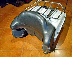 53217-06bjg Harley Davidson Glacier Pearl White Harley-davidson 95- Touring Tourpak Backrest