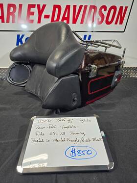 53217-11dhe Harley-davidson Used Take Off Merlot Sunglow And Black Complete Tri-glide Tour-pak