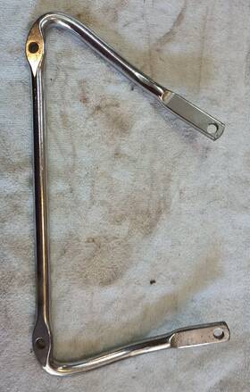 53417-65 Harley-davidson Fl 65-84 Flh Left Saddle Bag Support Bracket Brace Guard