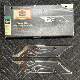 90690-04 Harley-davidson 1993-2013 Flame Billet Saddlebag Latch Kit Genuine
