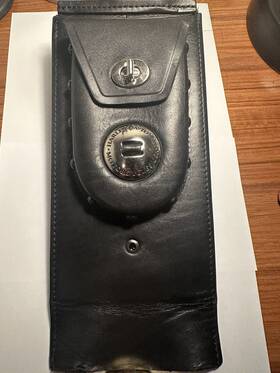 91187-97 Harley-davidson Oem Bad Boy Style Tank Panel With Pouch And B&s Concho