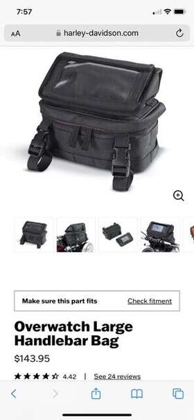 93300122 Harley-davidson Overwatch Large Handlebar Bag #93300122 Pre Owned