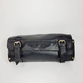 C900k00 Harley-davidson Genuine Vintage Front Fork Black Leather Tool Bag Case