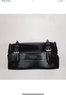 D-3-363 Harley-davidson Motorcycle 10.5 Inch Black Leather Handlebar Fork Bag Tool Pouch