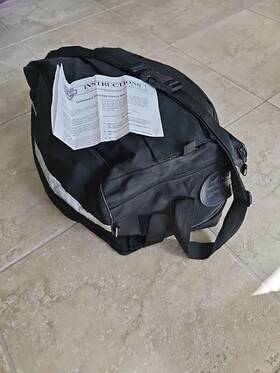 J00516 Harley-davidson Expandable Tour Duffel Bag Black Straps Canvas Biker Motorcycles