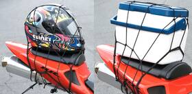 69621 Haul Master New Lot Of Two 2 Motorcycle Cargo Nets Helmet Cooler Mesh Bungee Strap 12 Inch X15