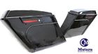 Hdb-002-black Out Mutazu Black Stretched Extended Hard Saddlebags Fit Harley Hd
