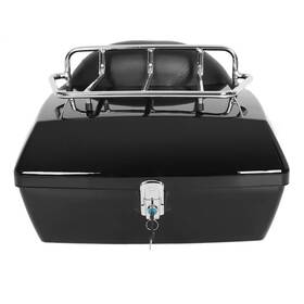 Bsap000008030 Hecasa Black Motorcycle Trunk Tour Pack Luggage For Harley Honda Yamaha Suzuki Cruiser