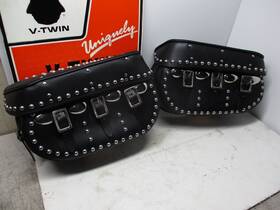 200041 Highway 1 Harley Davidson Knucklehead Panhead Shovelhead Leather Saddlebags Nos Hwy 2