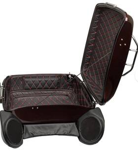 Hw301038 Hogworkz Black Red Diamond Stitch King Tour Pack Liners 14-24 Harley Liner