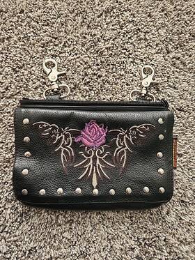 Cpe-2008 Hot Leathers Cpe2008 Clip Pouch Purple Flower Missing Strap