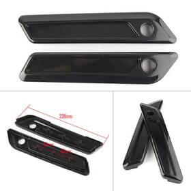 Hukyu 612032483388 Pair Black Hard Saddlebag Latch Covers For Harley Touring Cvo 2014-18