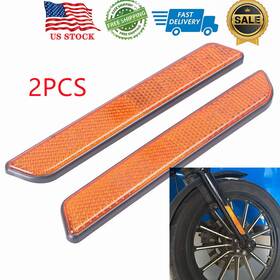 Hukyu-101yf003 Hukyu Front Fork Leg Reflectors For Harley Touring All Lower Legs Sliders Dyna Glide