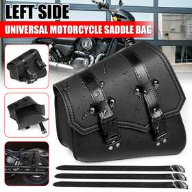 Acq5654858 Imars Universal Left Motorcycle Side Saddle Bags Pu Waterproof Tool Bag Black