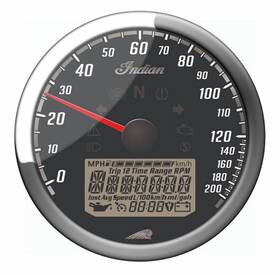 2883444 Indian Motorcycle Genuine Chief Springfield Black Dial Face Speedometer -