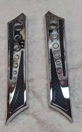 1352 Jh Choppers Chrome Saddlebag Latch Hinge Covers Harley-davidson 2014 To Present