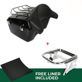 K1mt000008120 Painted King Tour Pack Pak Trunk With Two-up Mount Rack For Harley 97-08 Touring