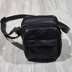 20591002 Kawasaki Vtg Black Leather Multi Use Carrying Case Zipper Bag With Shoulder Strap 20591002 Kawasaki Vtg Black Leather Multi Use Carrying Case Zipper Bag With Shoulder Strap