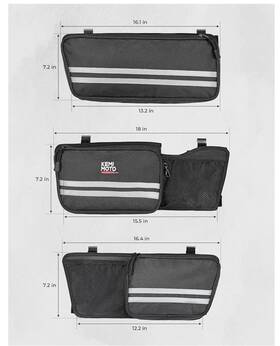 B0d2hgwspf Kemimoto Rear Pack Organizers With Hooks For 2014-2025 Harley Davidson Touring Street Glide